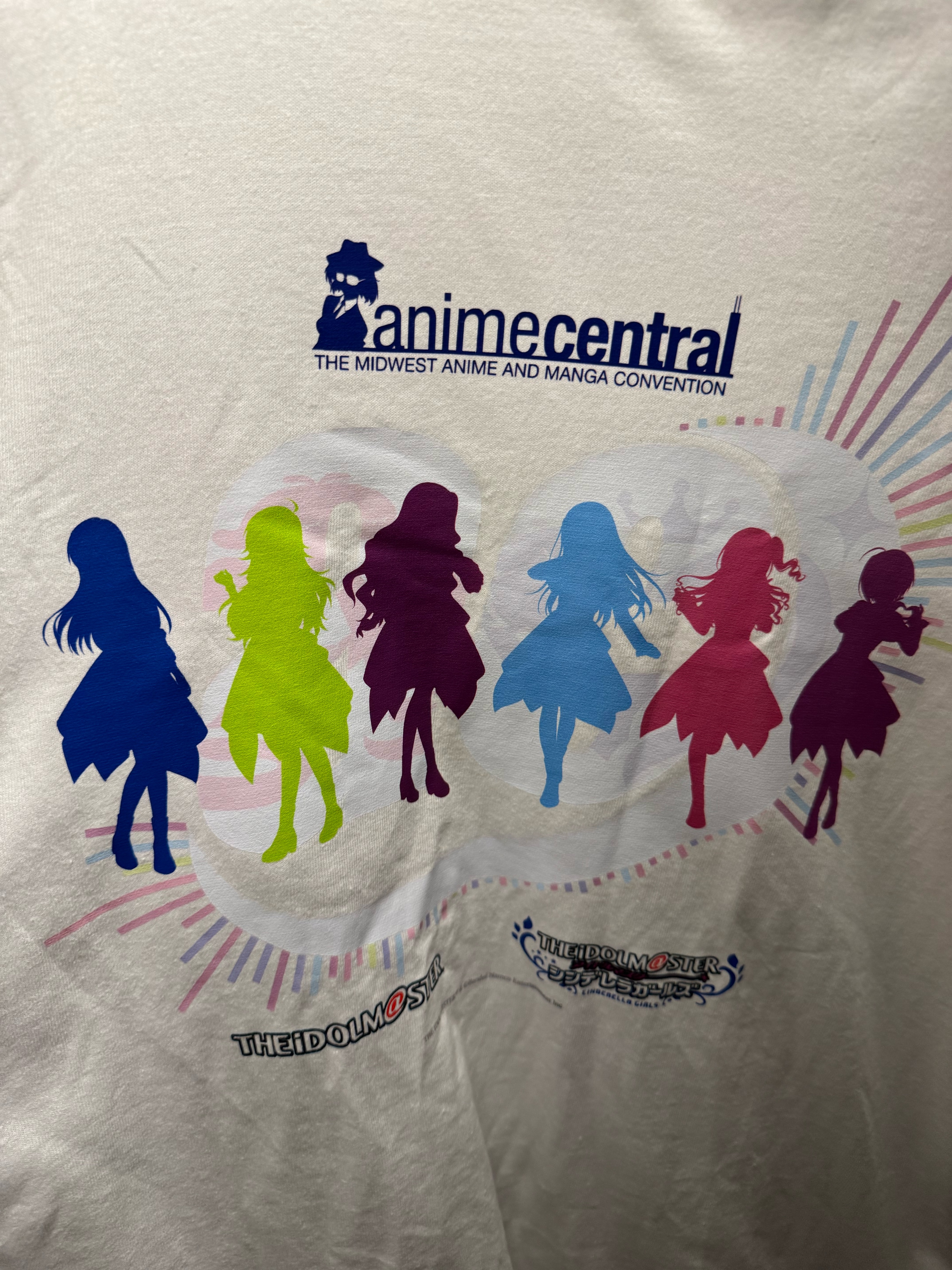 ACen 2026 imas tee — white with silhouettes of all six characters